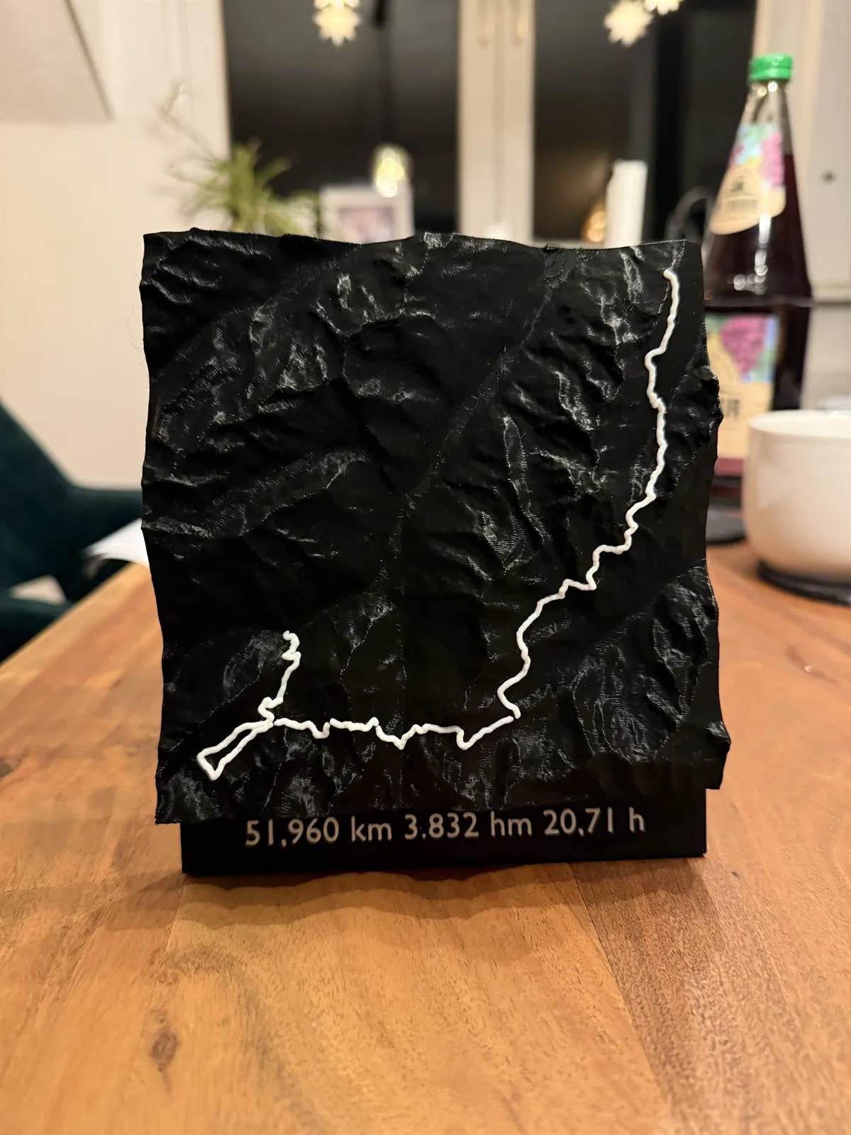 Gedrucktes GPX-Relief als Erinnerung