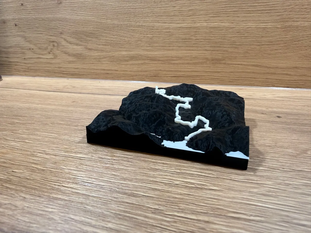 3D-gedrucktes GPX-Relief eines Lieblings-Climbs